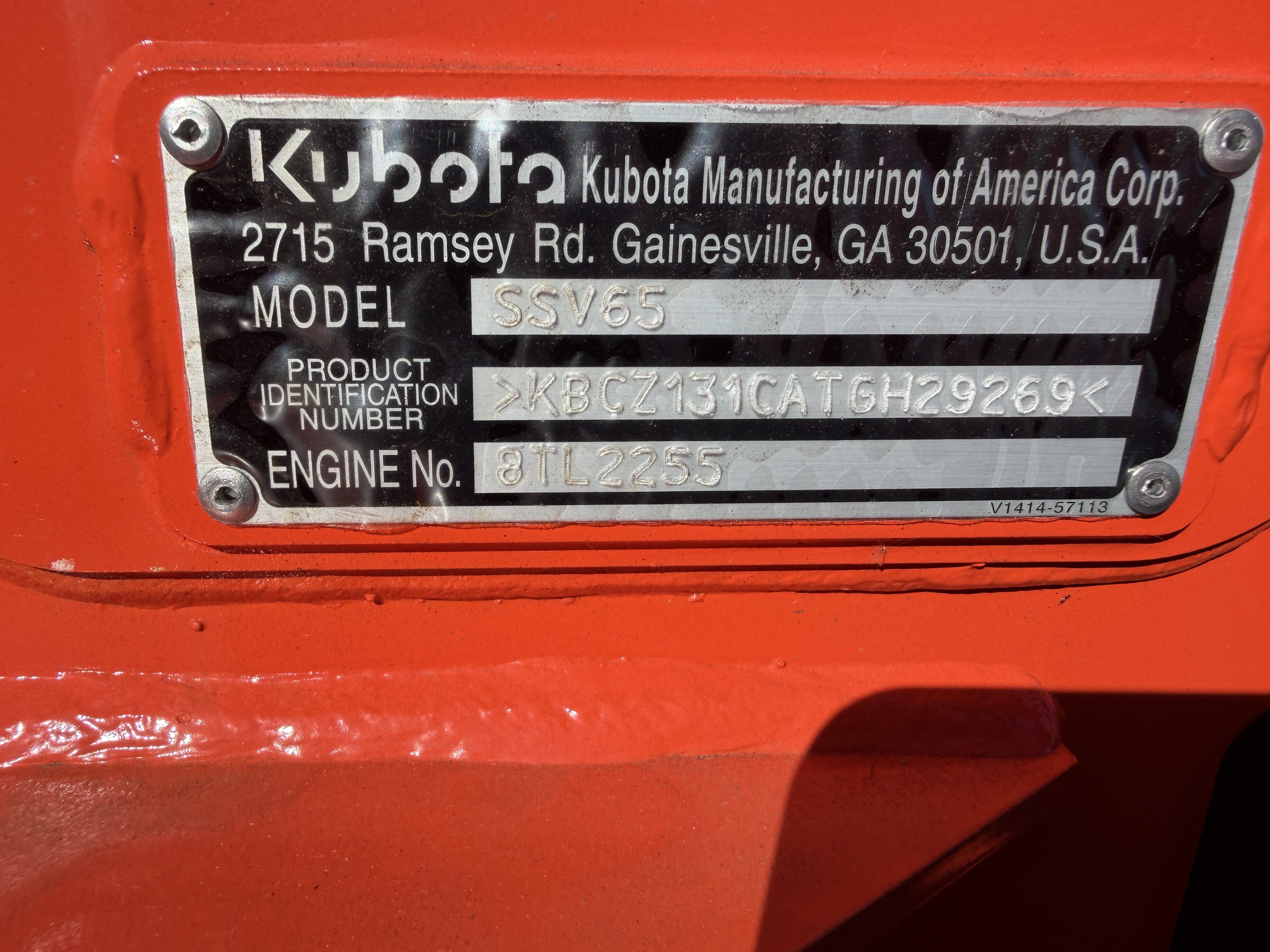 0 Kubota SSV65