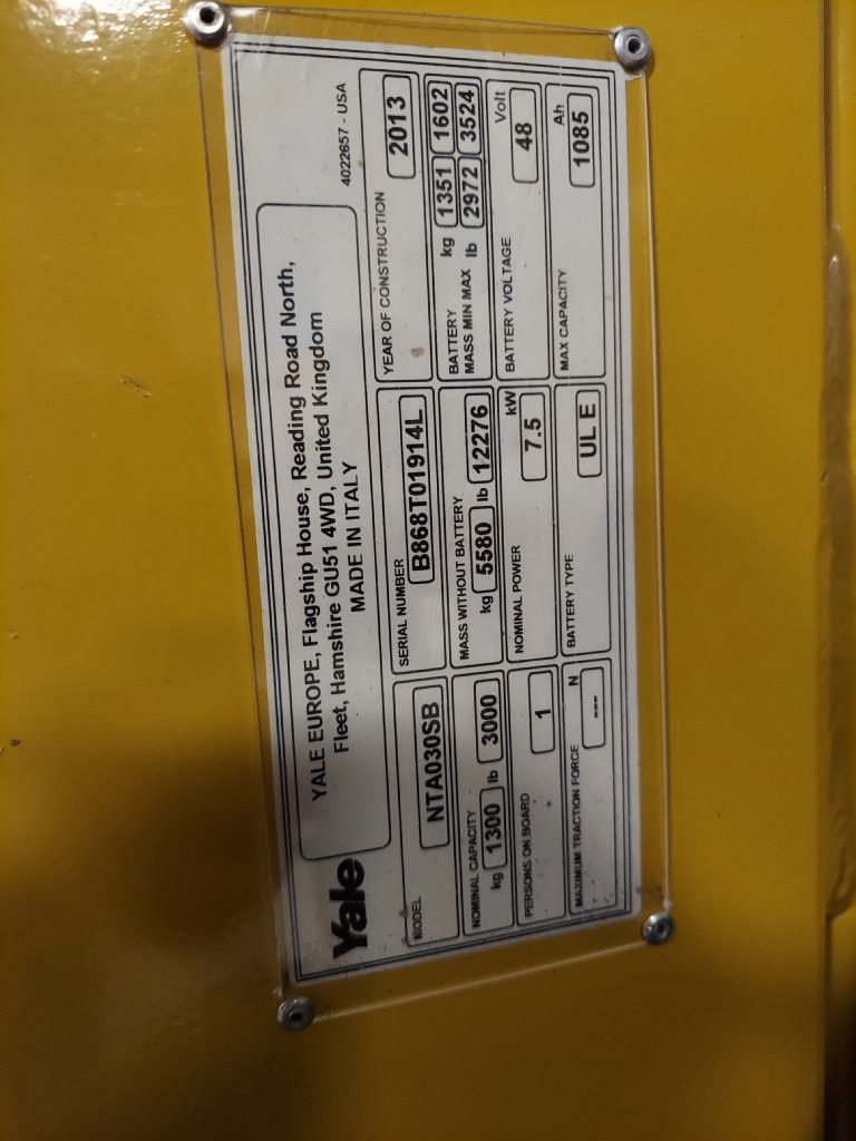 2013 Yale NTA030SB