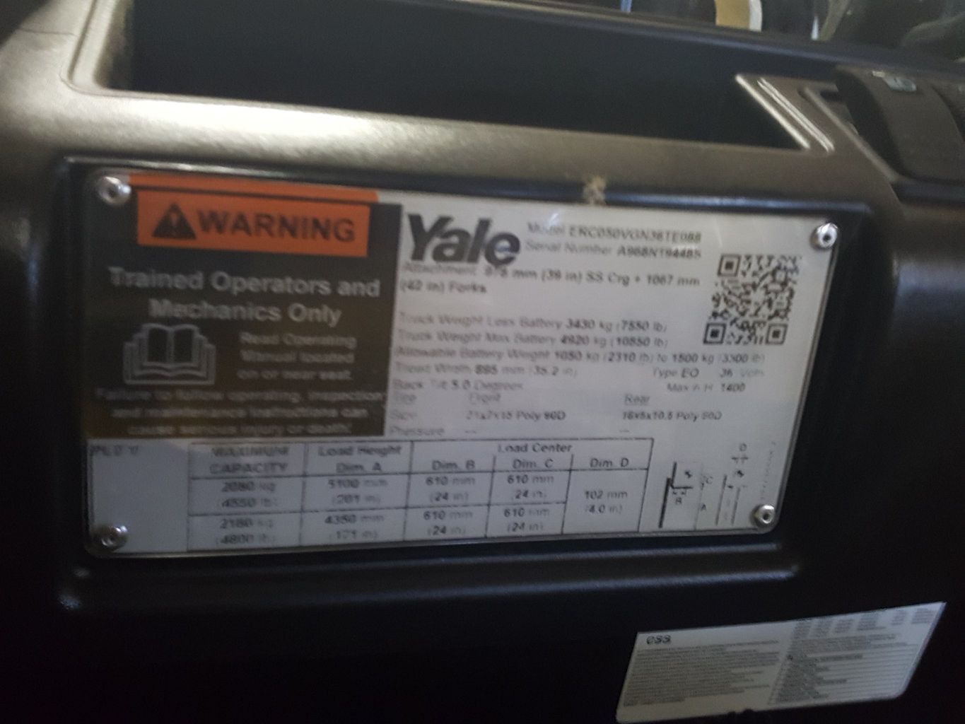 2018 Yale ERC050VG