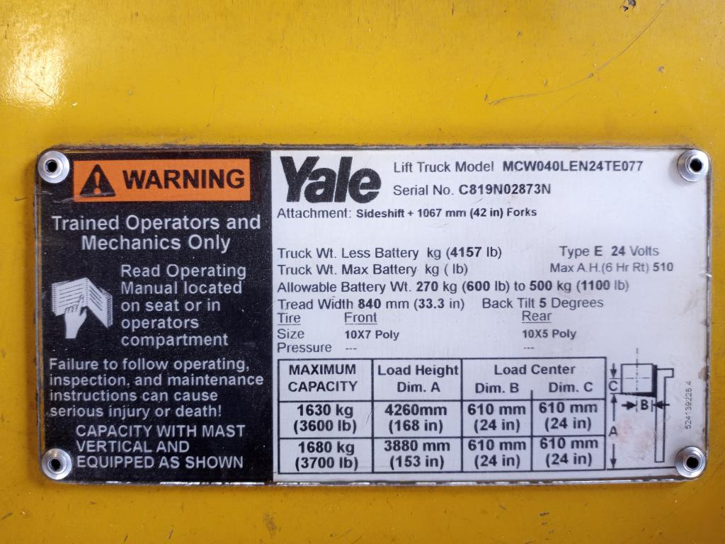 2021 Yale MCW040LE