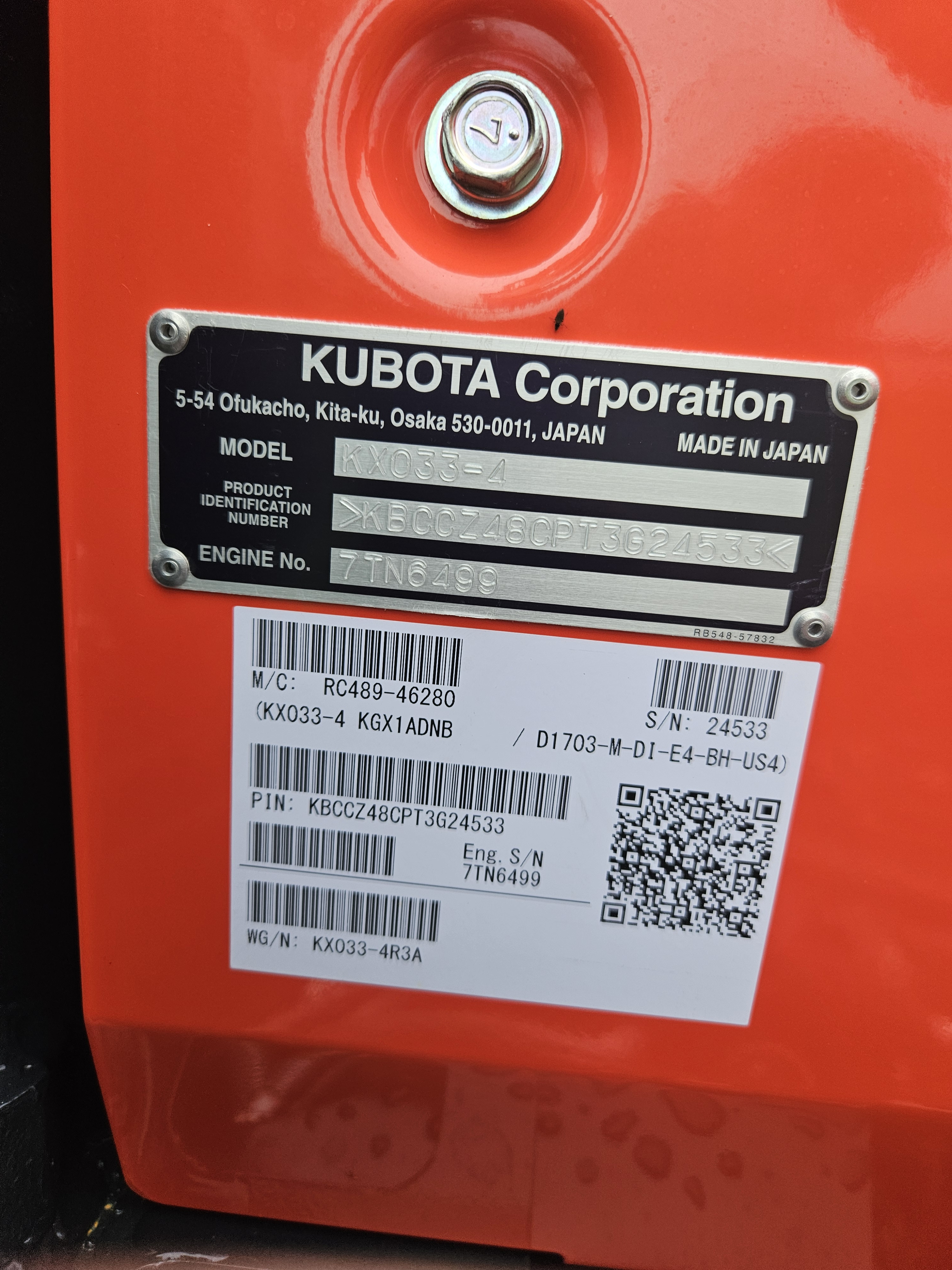 0 Kubota KX033-4