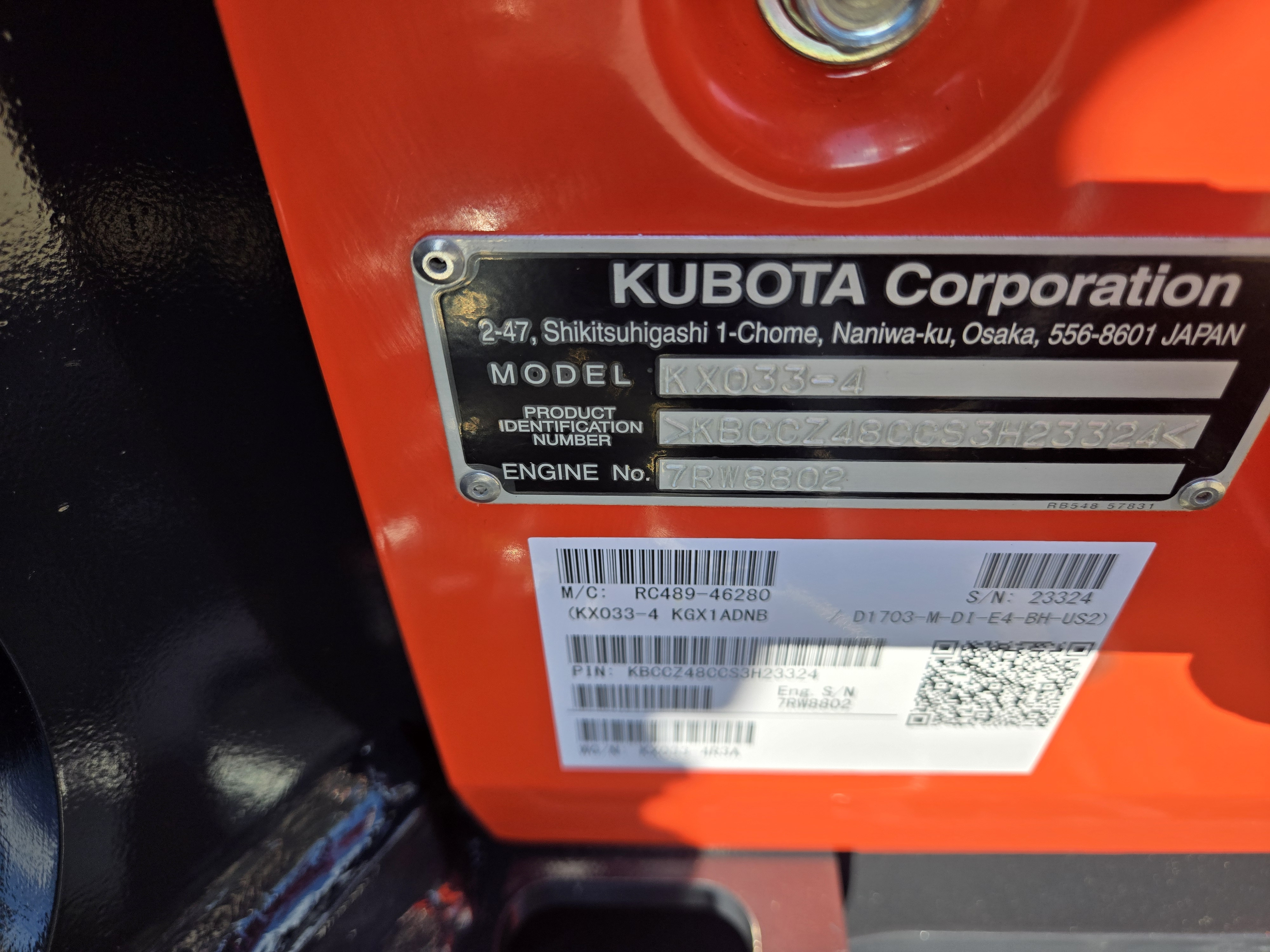 0 Kubota KX033-4