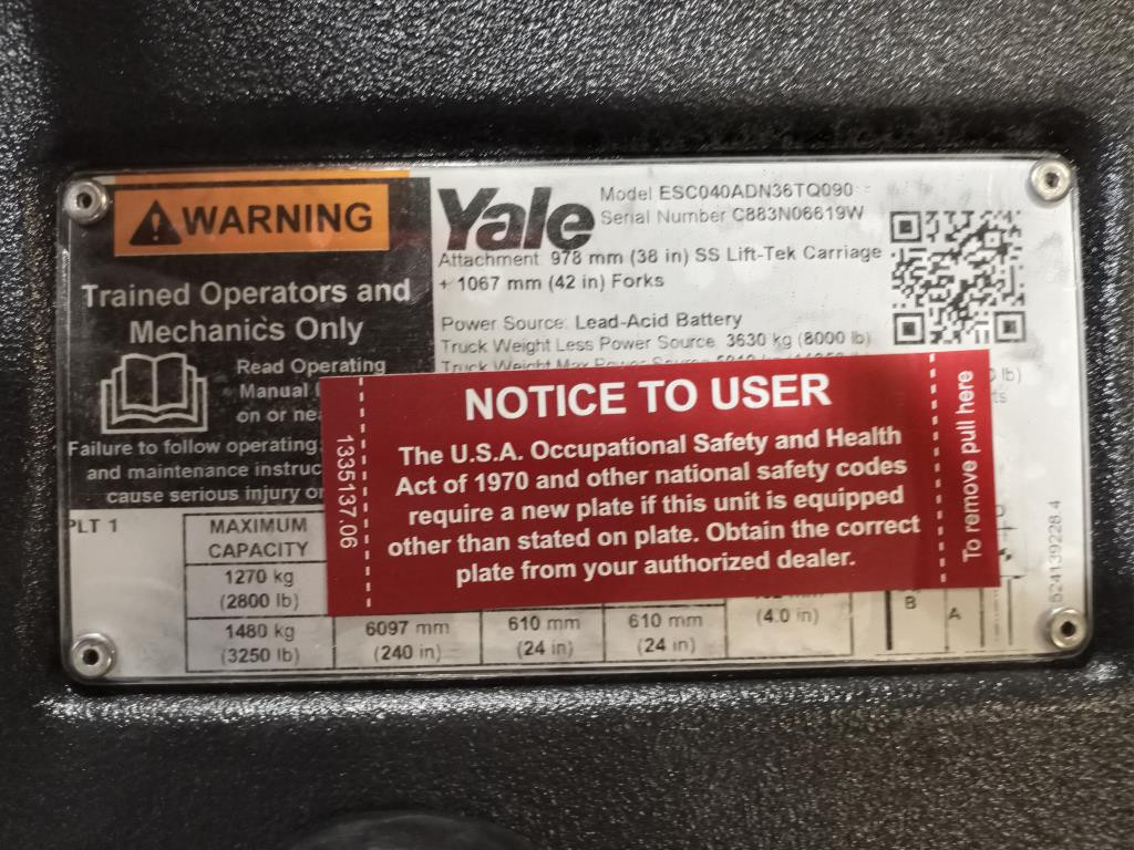 2022 Yale ESC040AD