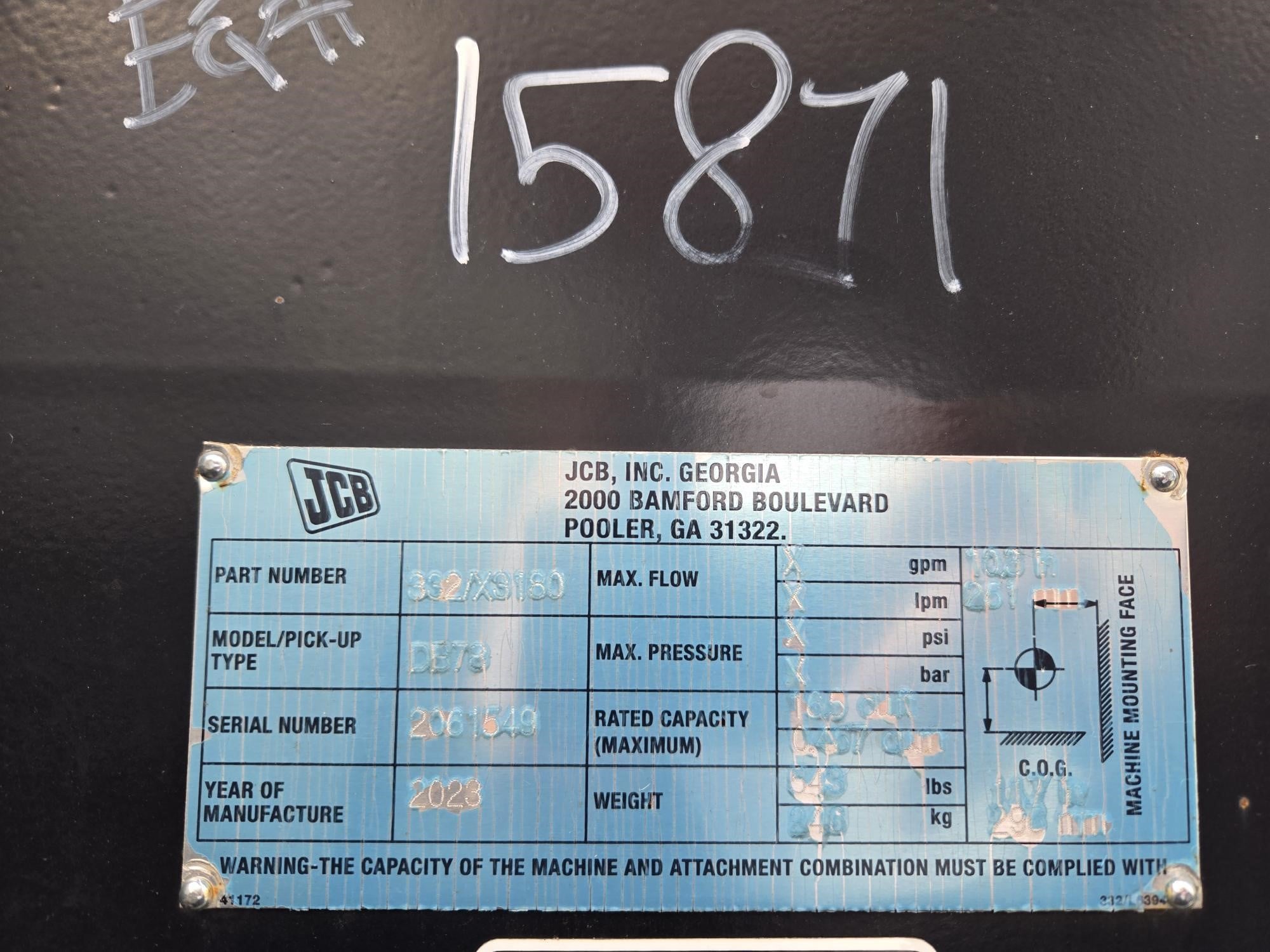 2023 JCB 78" BUCKET