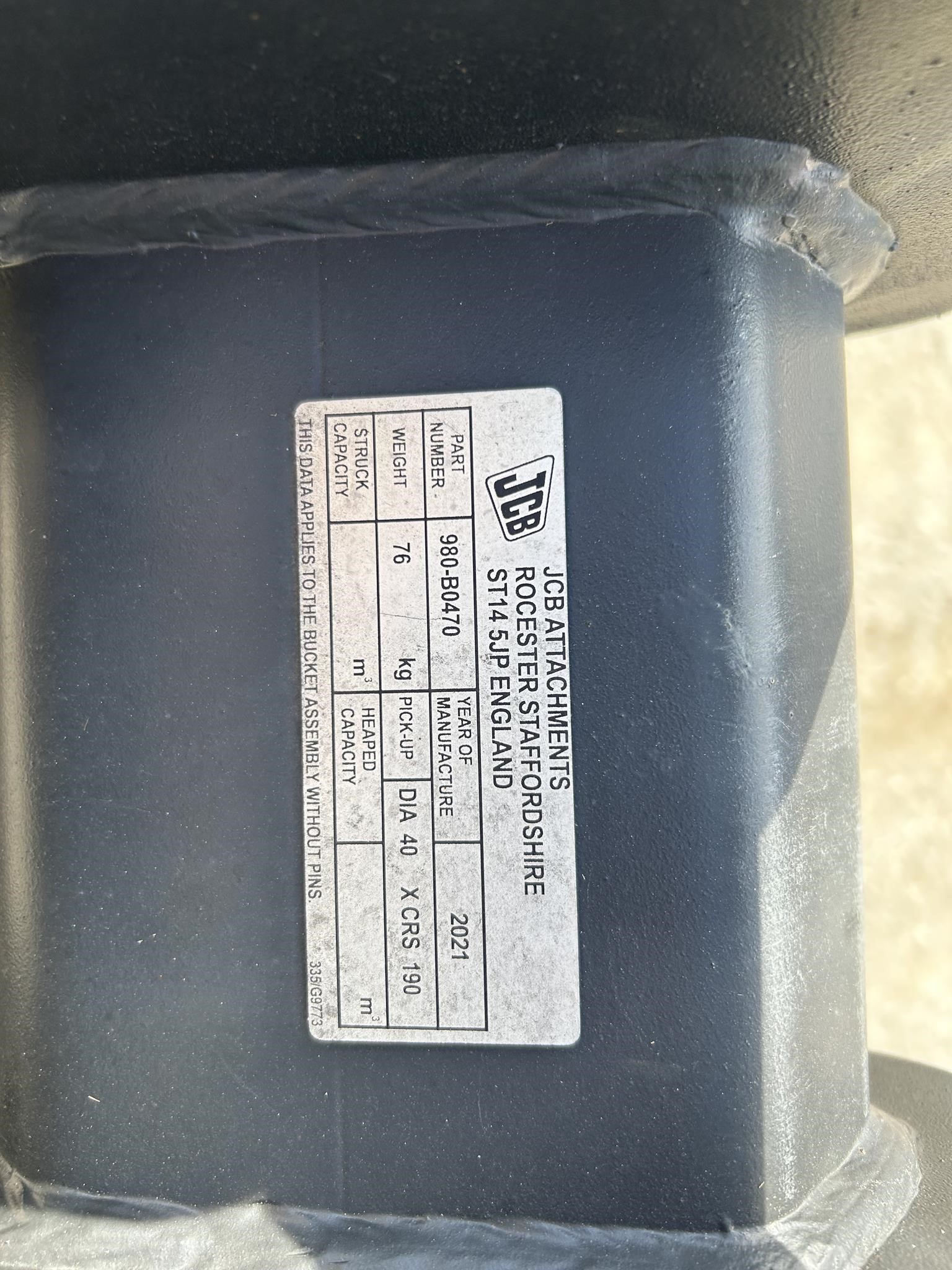 2023 JCB 18" BUCKET