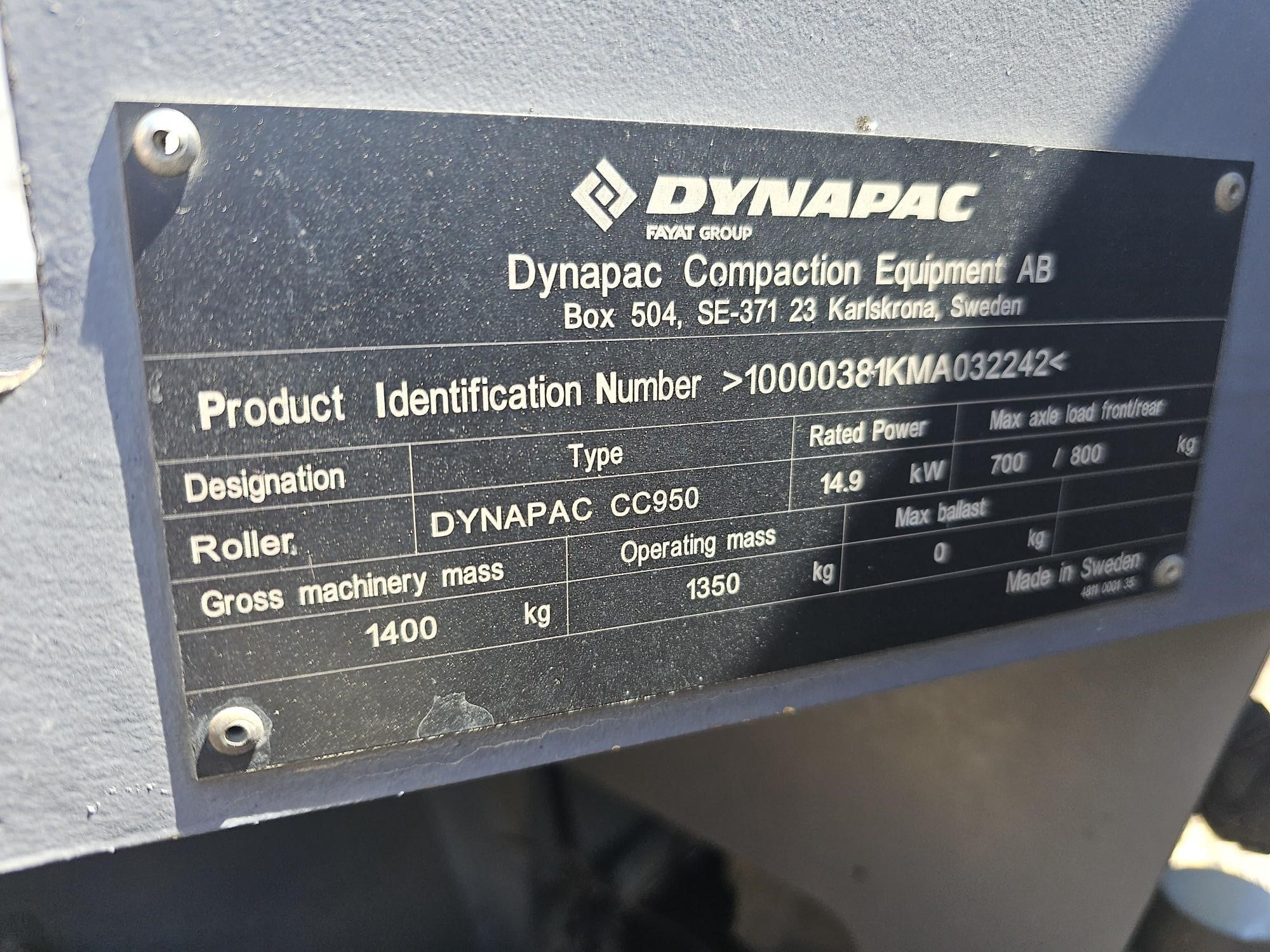 2022 Dynapac CC950