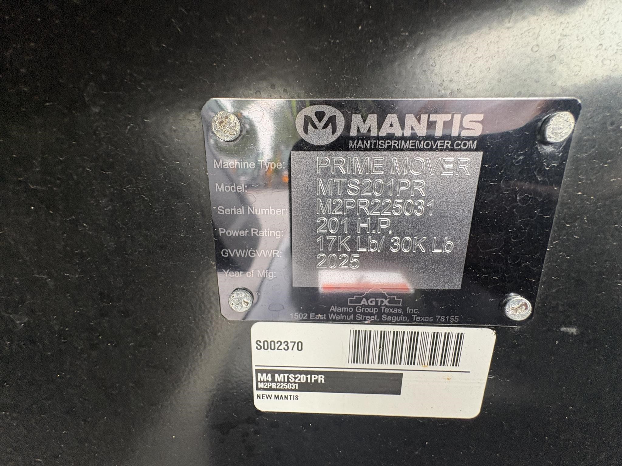 2025 Mantis MTS201PR