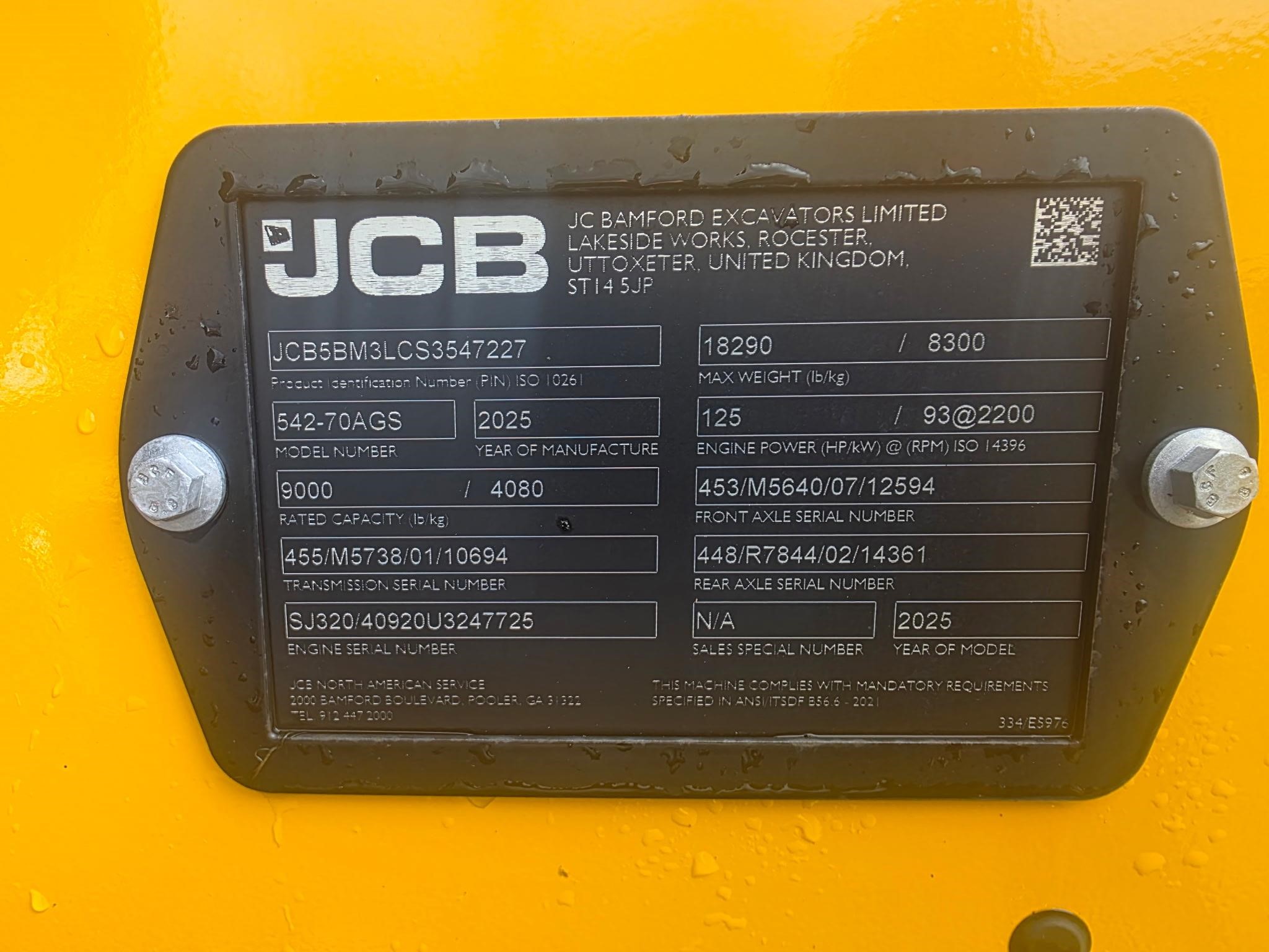 2026 JCB 542-70 AGRI SUPER