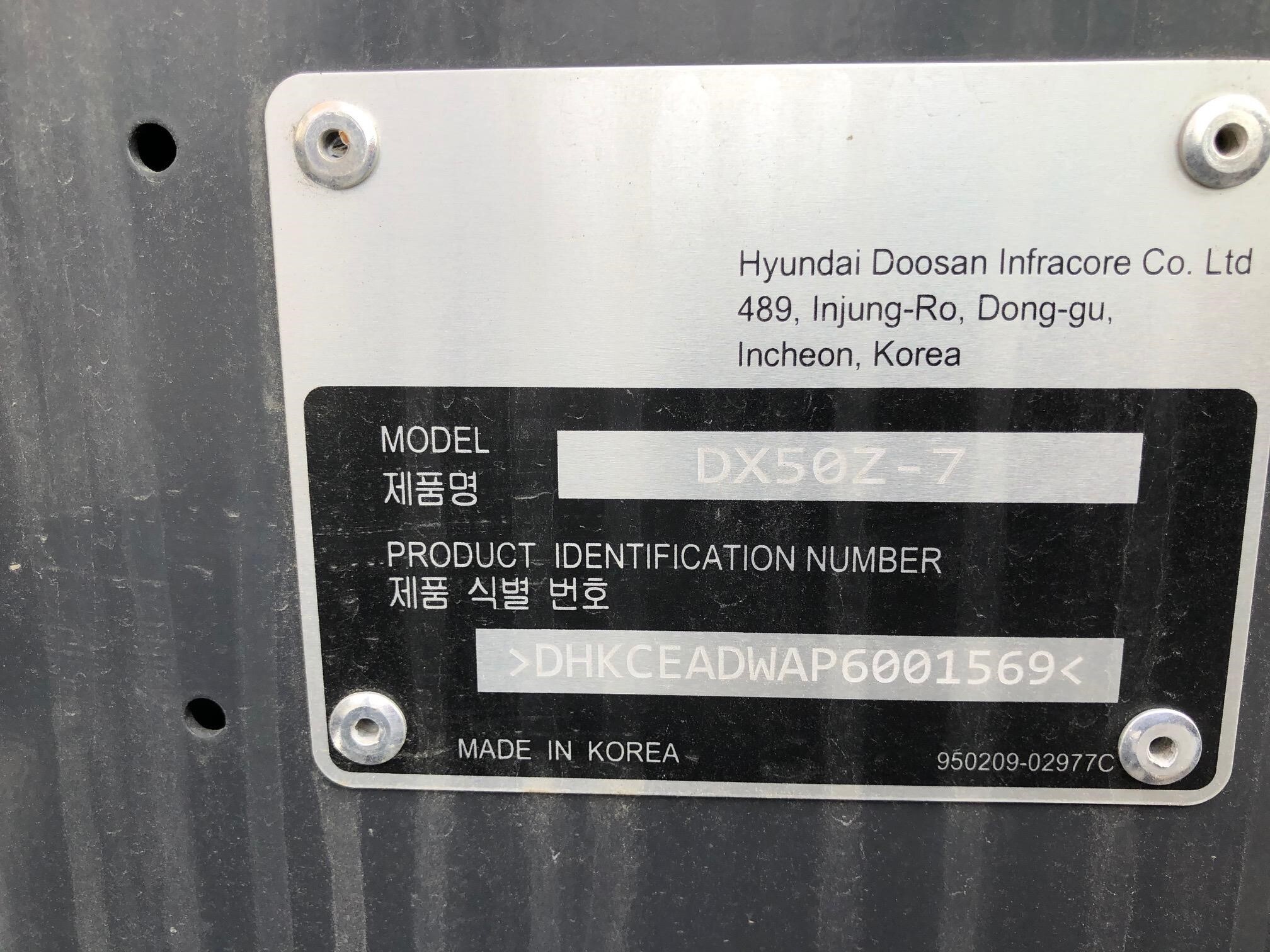 2024 Develon DX50Z-7