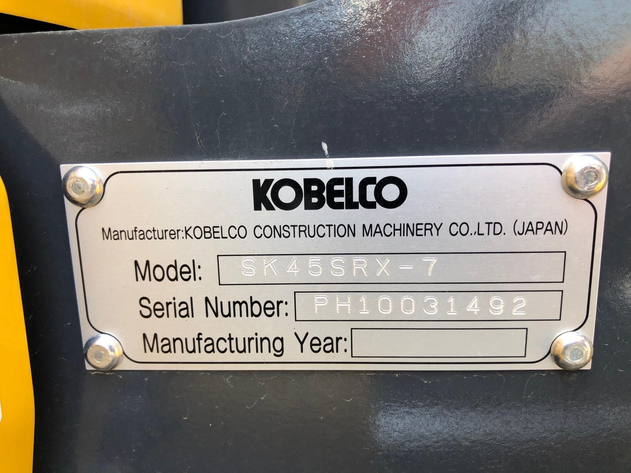 2025 Kobelco SK45SRX-7