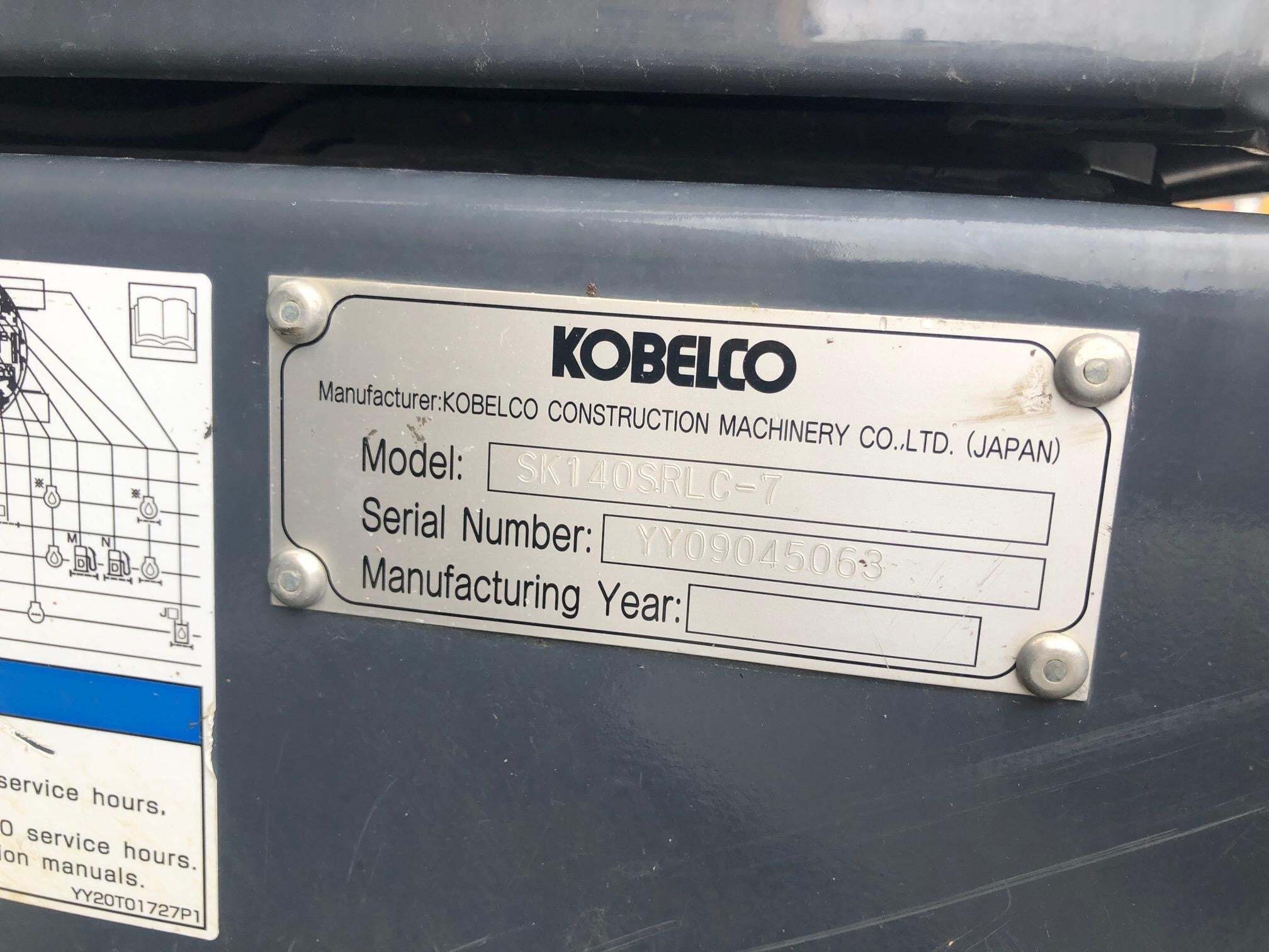 2020 Kobelco SK140SR LC-7