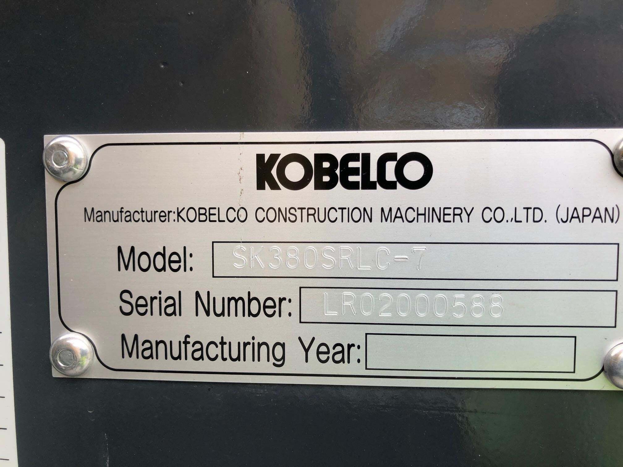 2024 Kobelco SK380SR LC-7