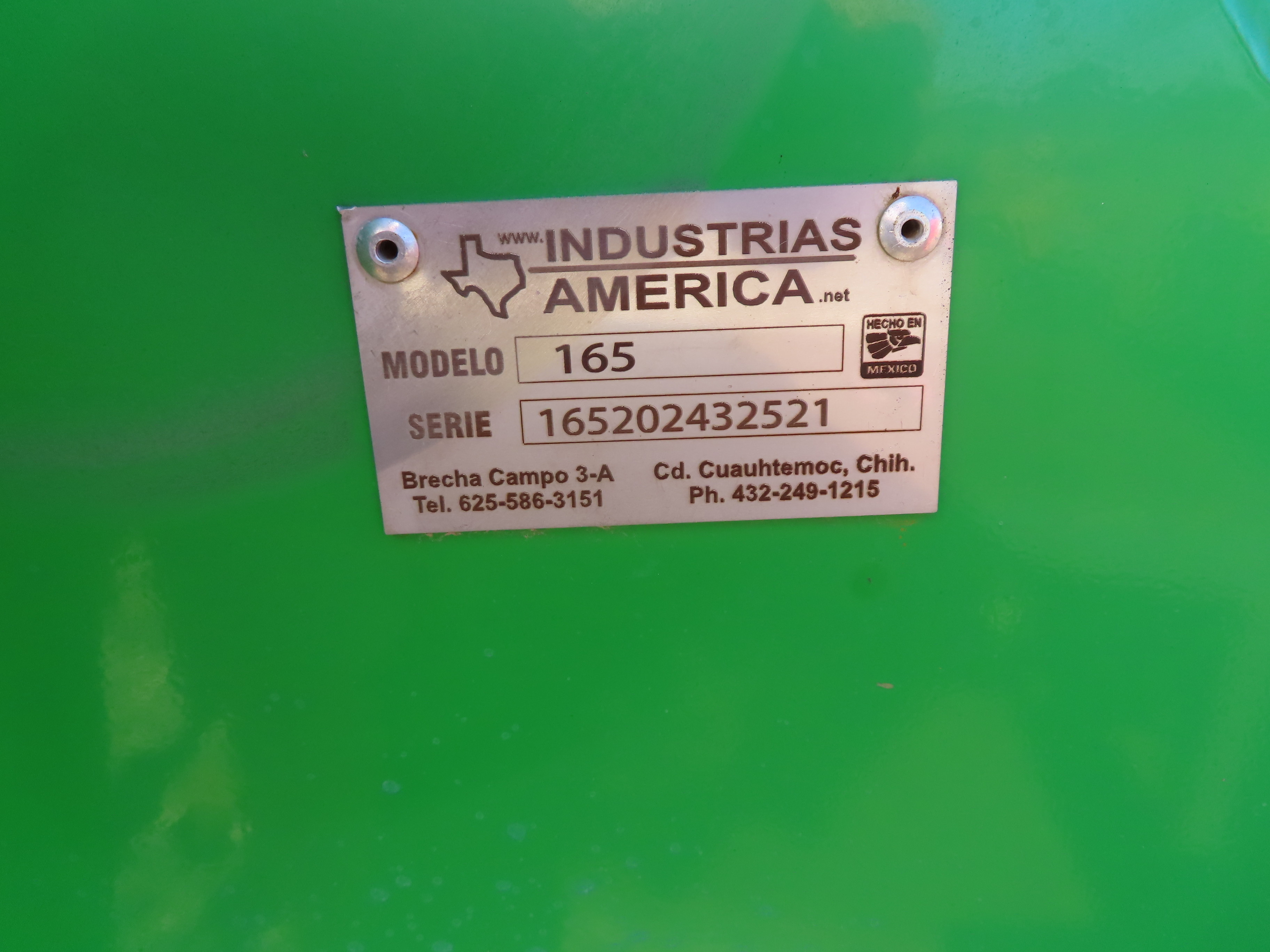 0 Industrias Americas 165 - EQP