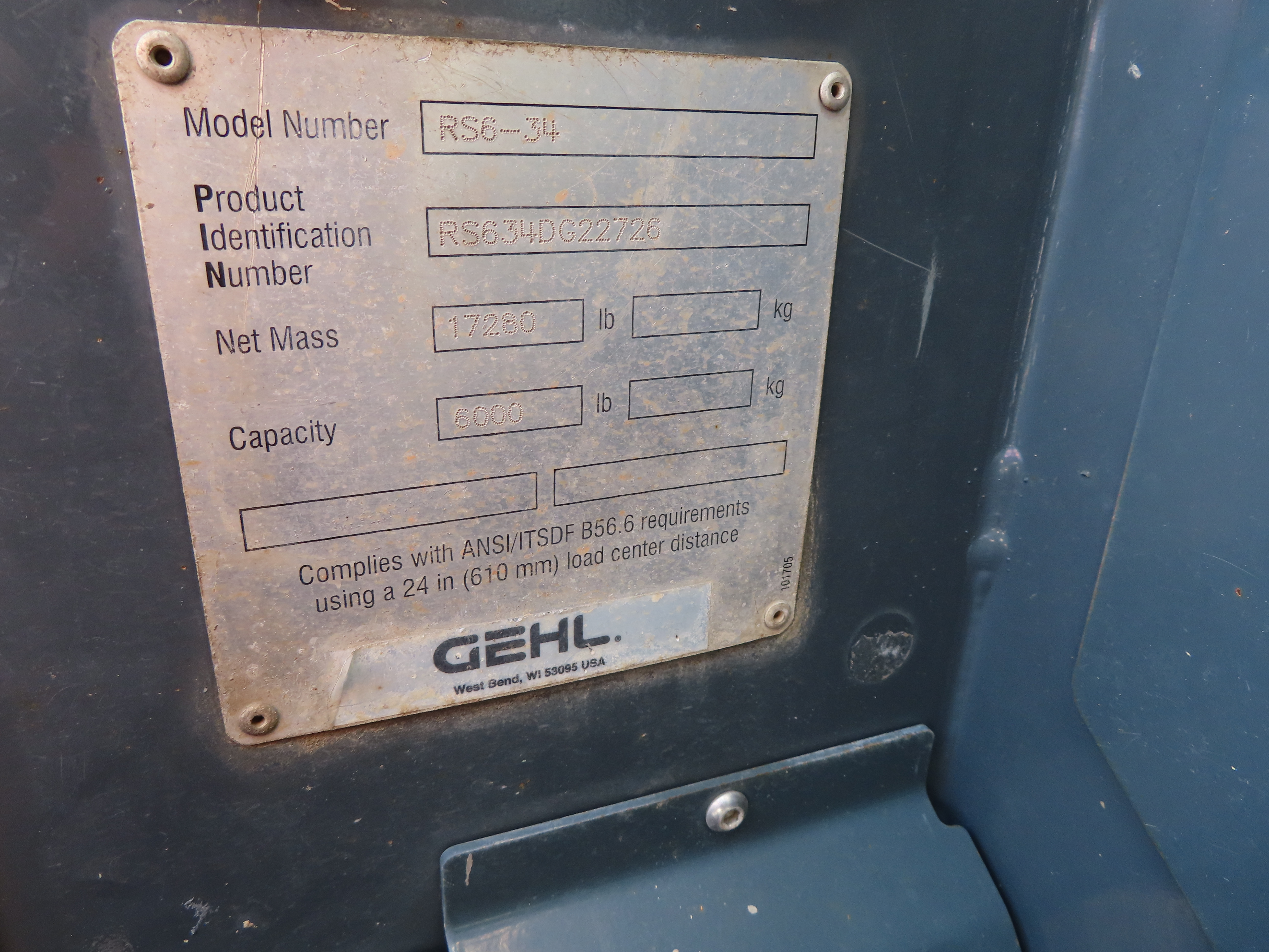 2015 Gehl RS6-34 - EQP