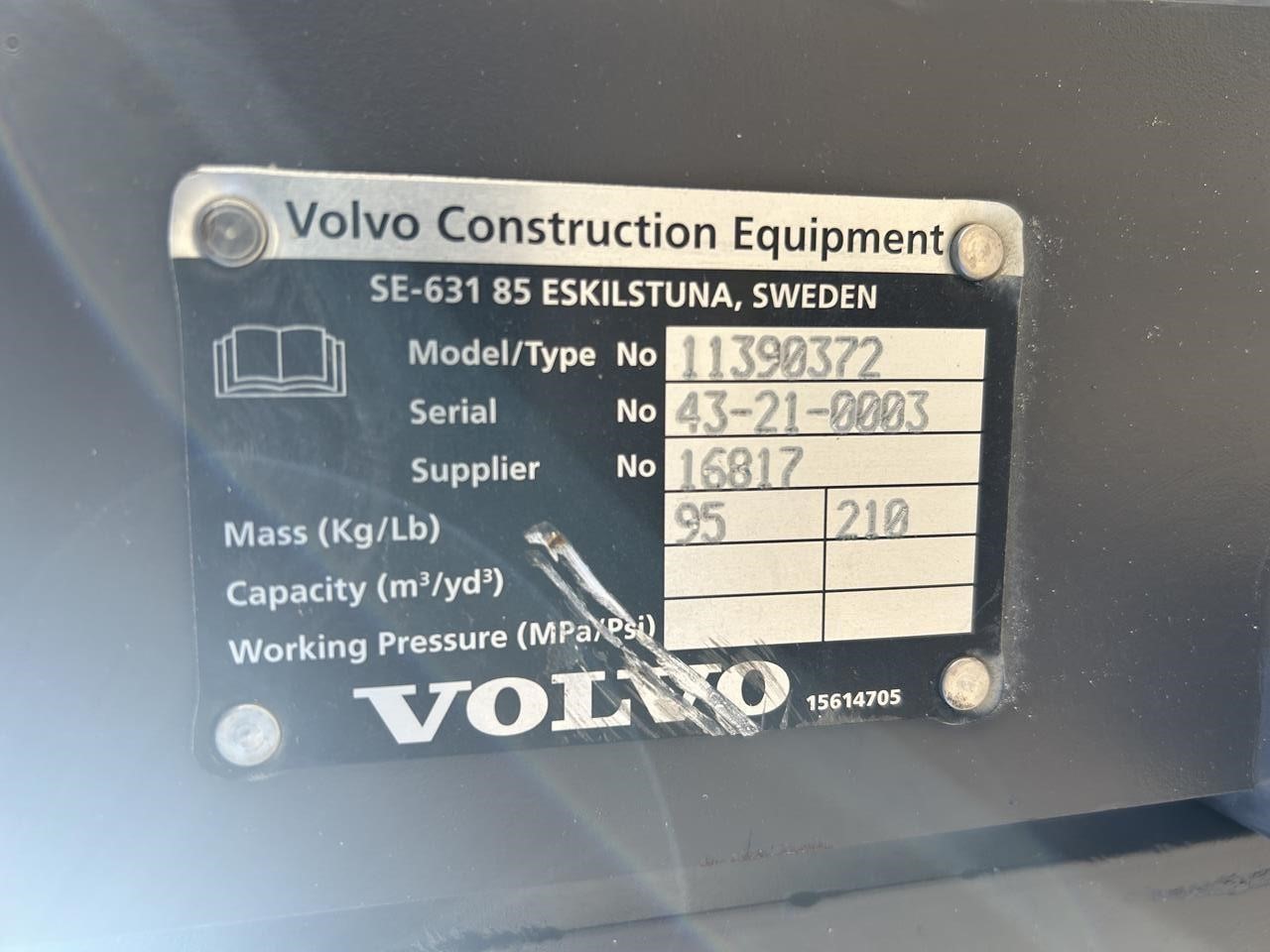 0 Volvo QC FORKS L20HS WHEEL LOADER