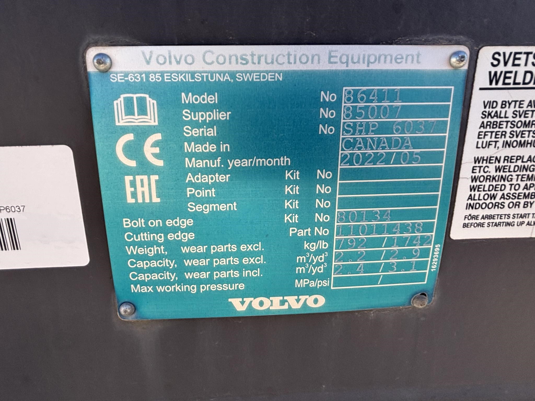 0 Volvo 3.1 YD PIN-ON - L60H