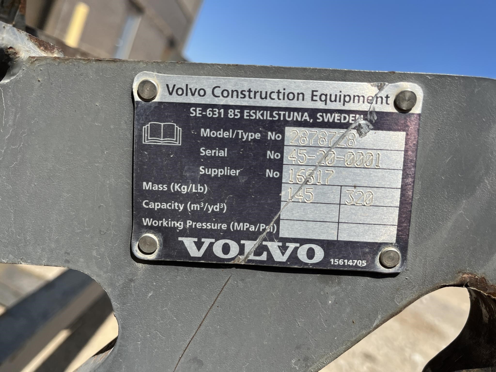 0 Volvo QC FORKS L35G WHEEL LOADER