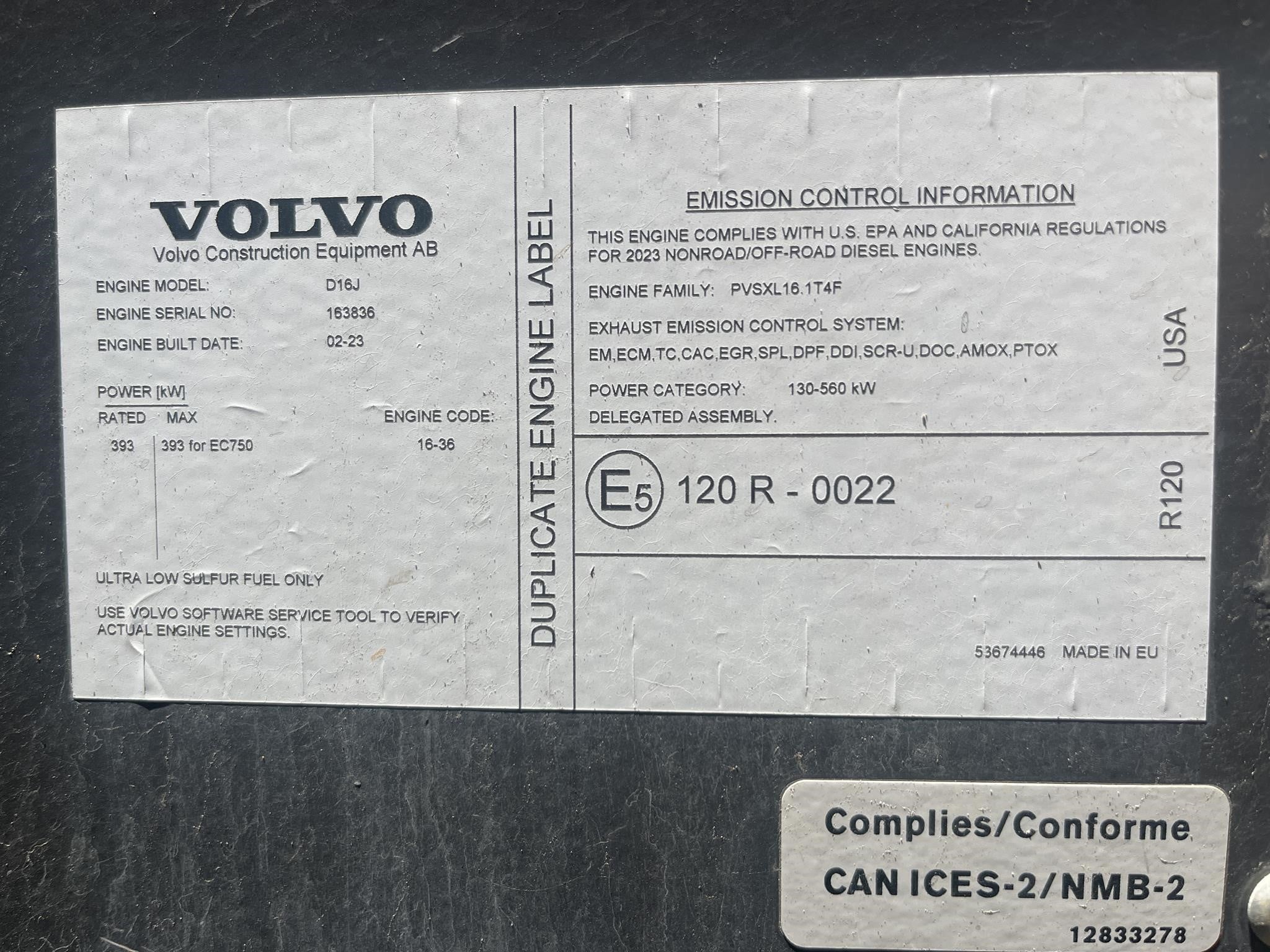 2023 Volvo EC750EL