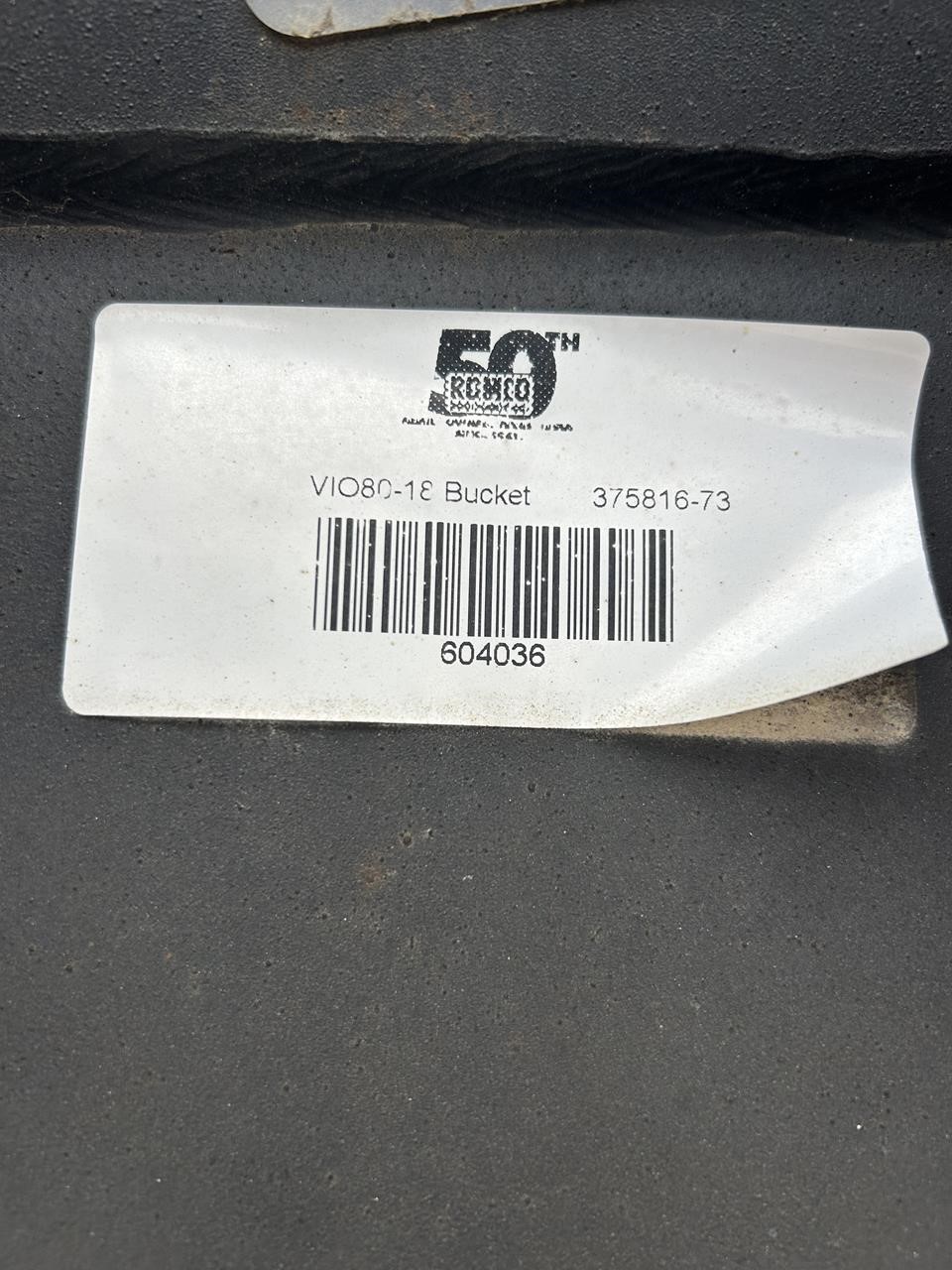 2023 Yanmar 18 in. FLAT BOTTOM BUCKET - YANMAR VIO80 EXCAVATOR