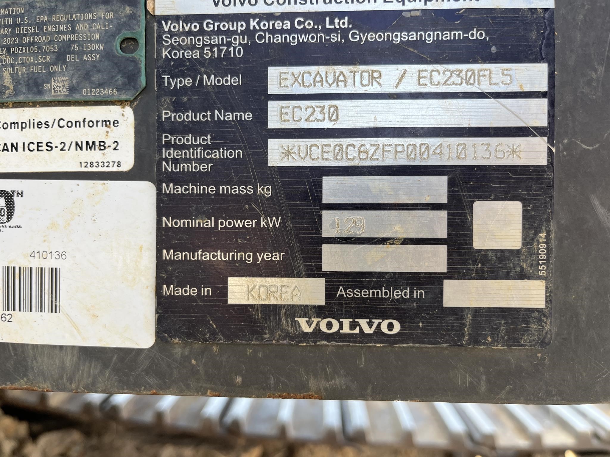 2024 Volvo EC230FL5