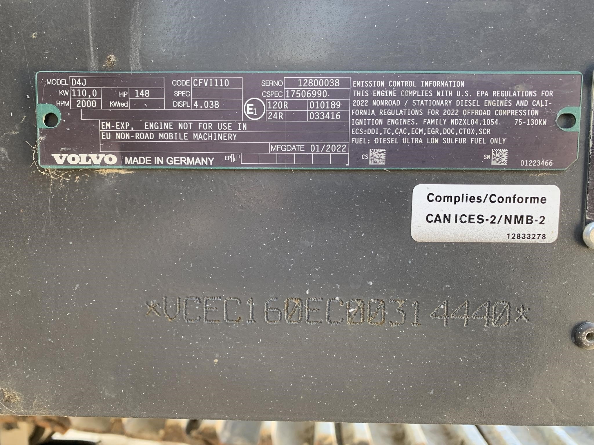 2022 Volvo EC160EL