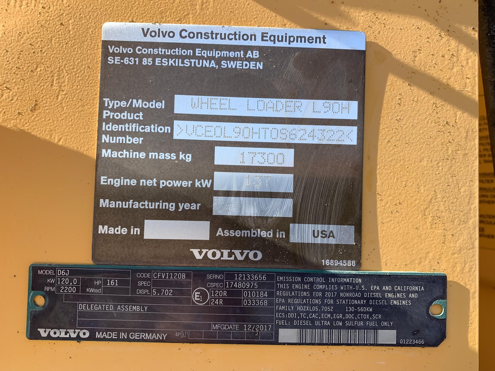 2018 Volvo L90H