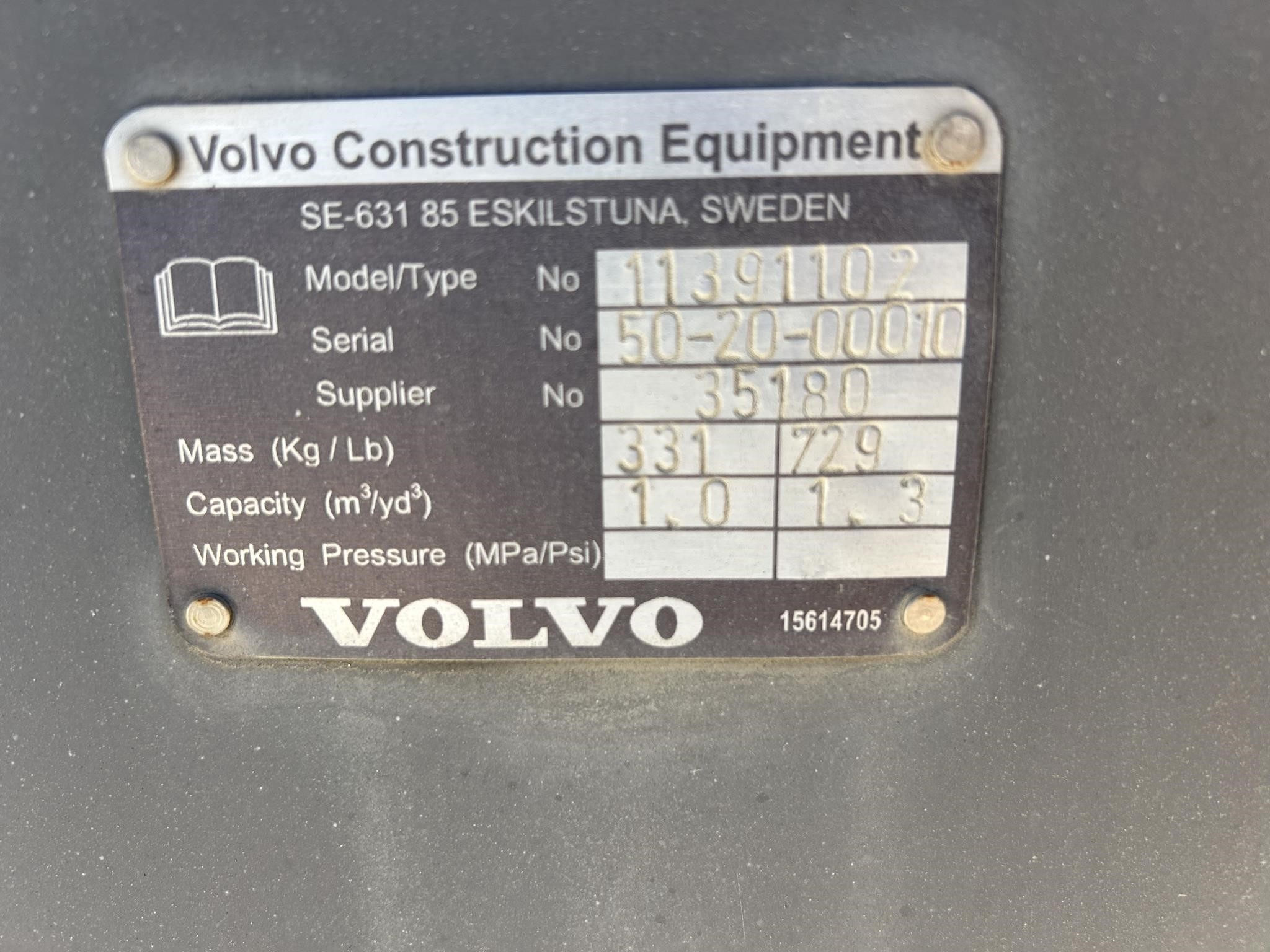 2021 Volvo 1.3 YD QC BUCKET - L30G