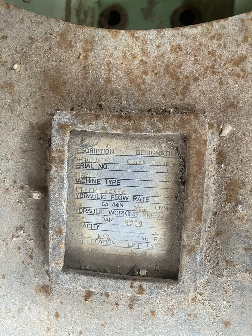 2013 Geith HYDRAULIC COUPLER - HITACHI ZX350