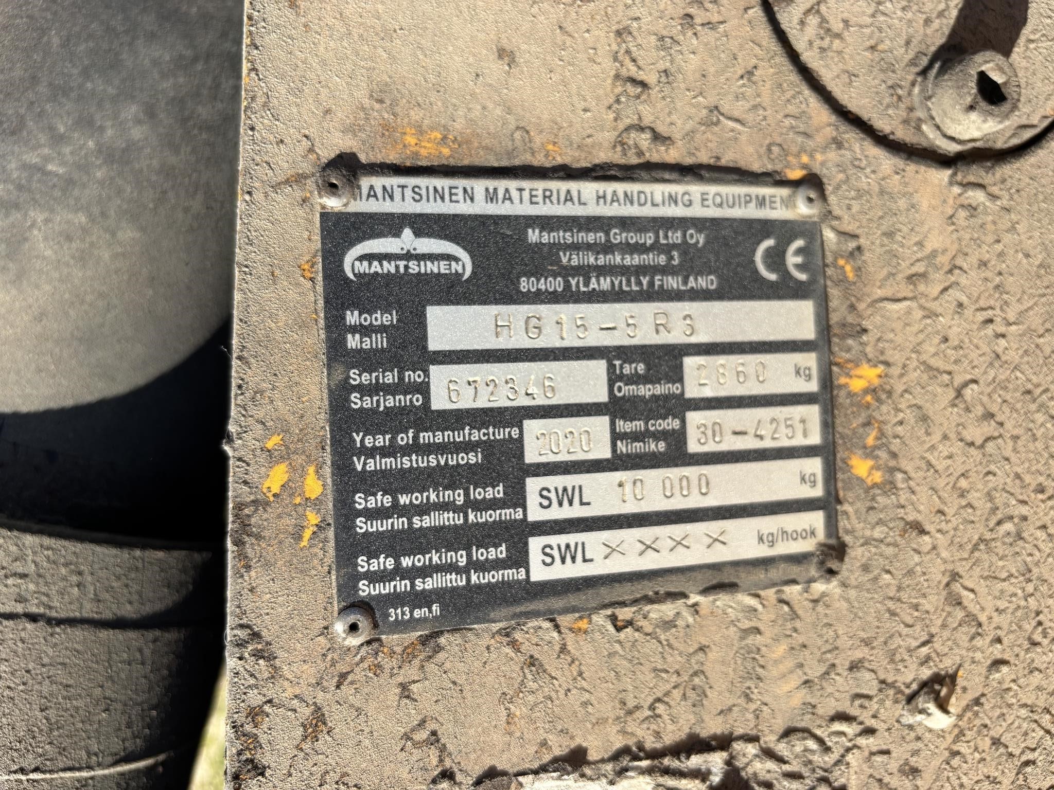2020 Mantsinen HG15-5R3