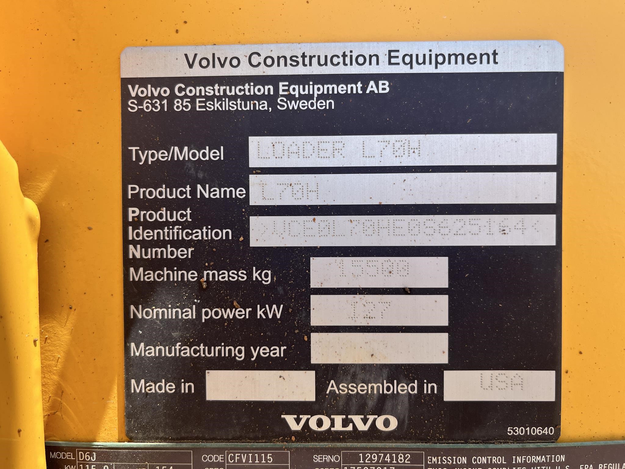2023 Volvo L70H