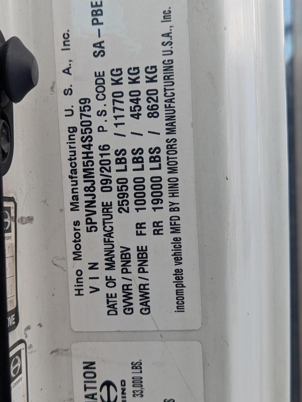 2017 Hino 268A