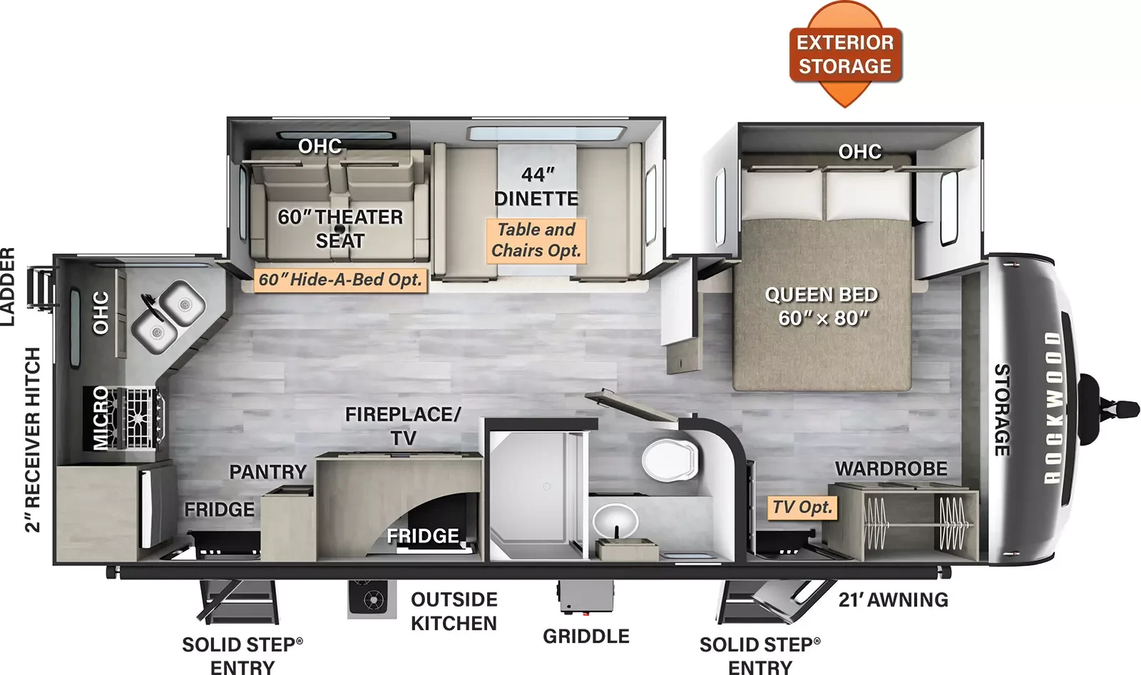 New, 2023, Forest River, Rockwood Ultra lite 2614BS, Travel Trailers
