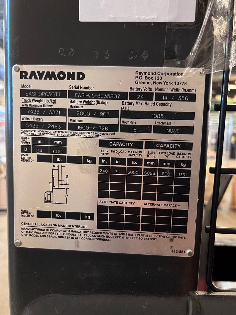 2005 Raymond EASI OPC30TT For Sale (54828169) from Miller Equipment Co